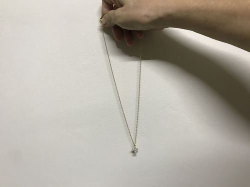 Customer photo review of Vintage Cross Pearl Necklace Gold Vermeil