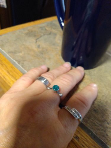 Customer photo review of "FAITH OVER FEAR" Sterling Silver Cross Ring
