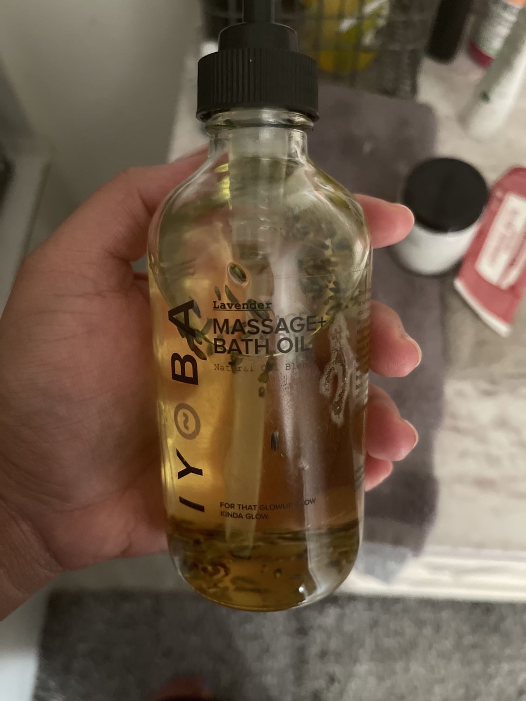 Customer photo review of Lavender Massage + Bath Oil