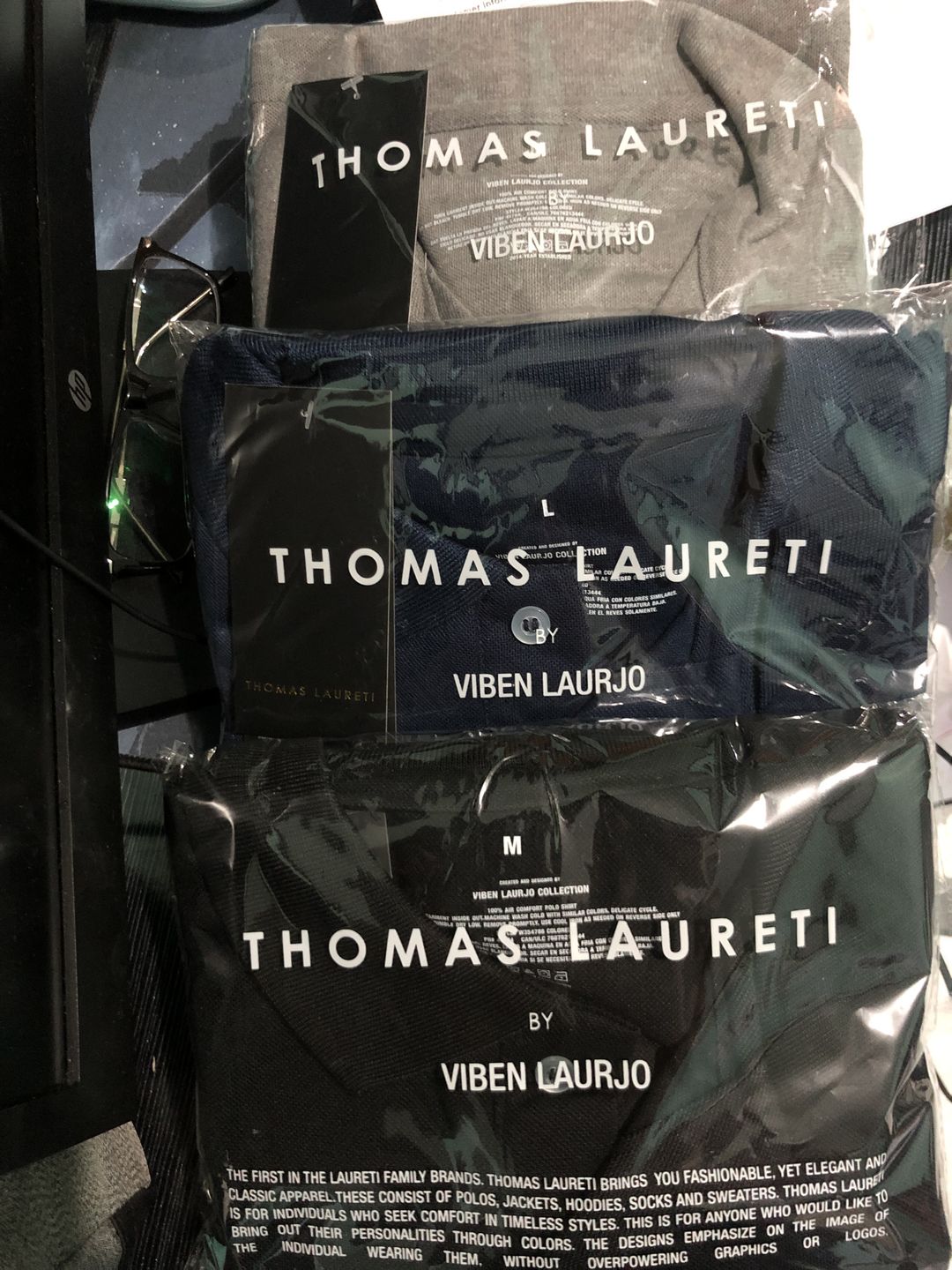 Customer photo review of Men's Thomas Laureti Black Polo Shirt