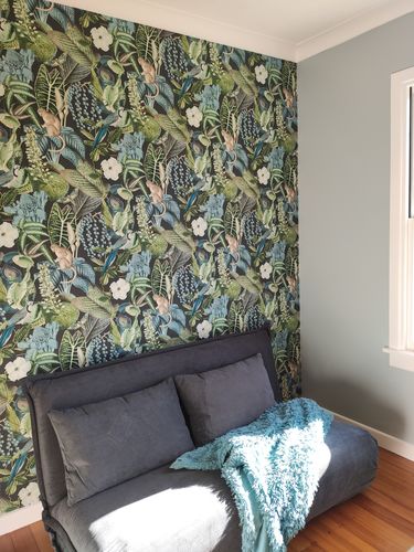 Customer photo review of Amazon Reverie Wallpaper - 2 colours