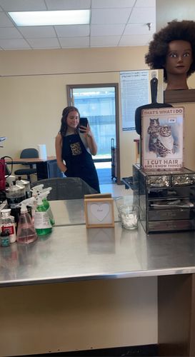 Customer photo review of Leopard Two Tone Apron