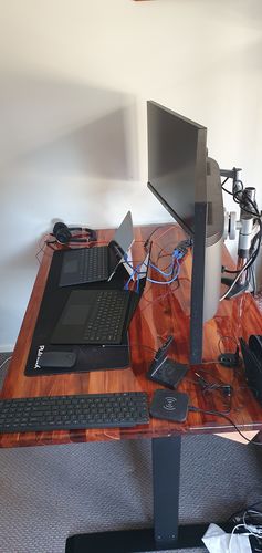 Customer photo review of Evo Electric Standing Height Adjustable  Desk(Free Shipping Nationwide)