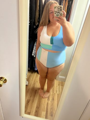 Customer photo review of Riptide Bottom | Blue | Final Sale