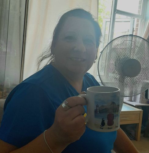 Customer photo review of Woman & Cats Mug - Life is better with a Cat -Personalised Mug