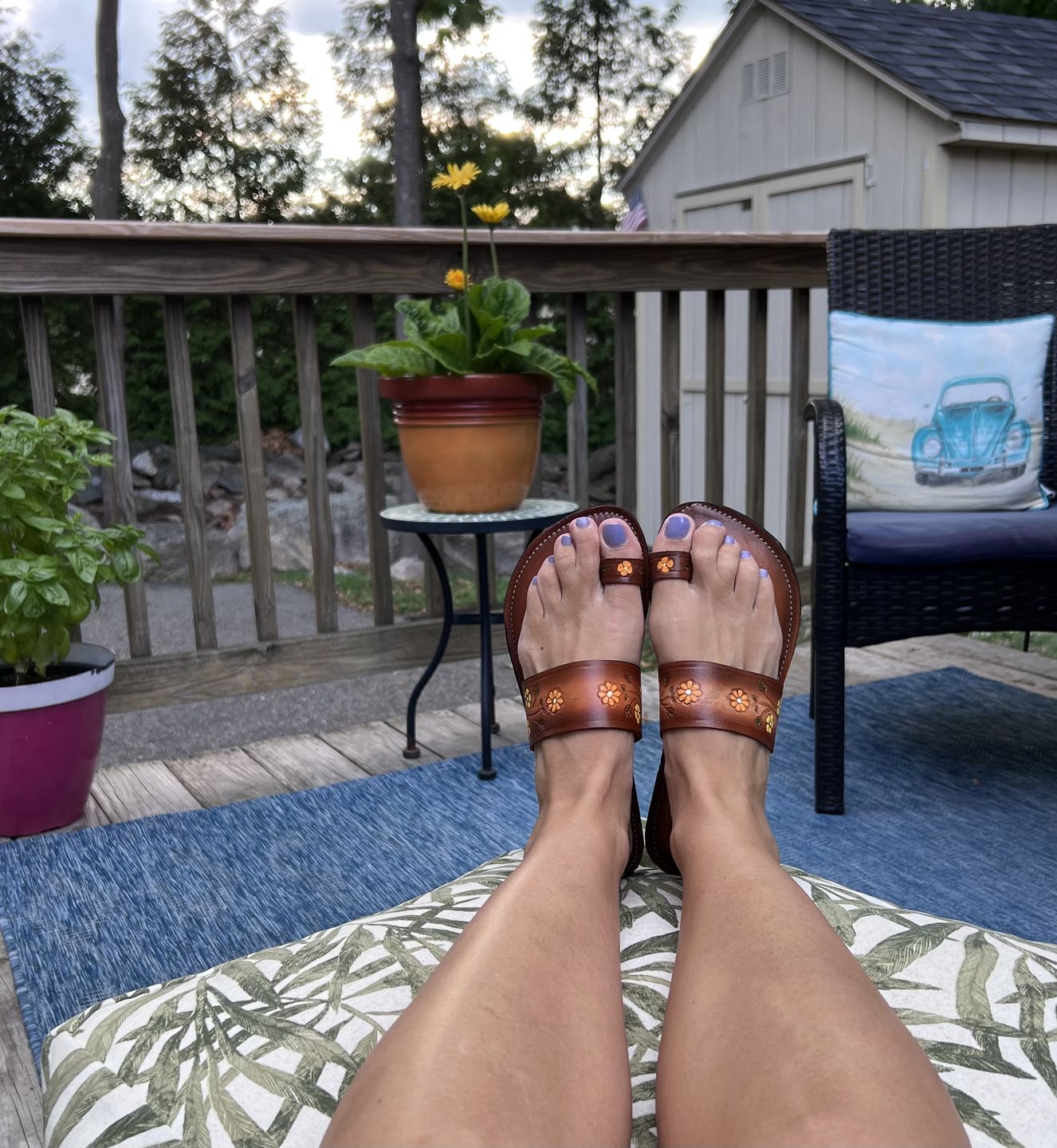 Customer photo review of Boho Flower Power Sandals