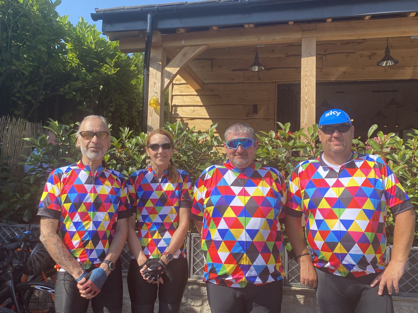 Customer photo review of Colourful Triangles Cycling Jersey