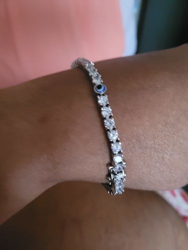 Customer photo review of “Evil eye” Tennis bracelet