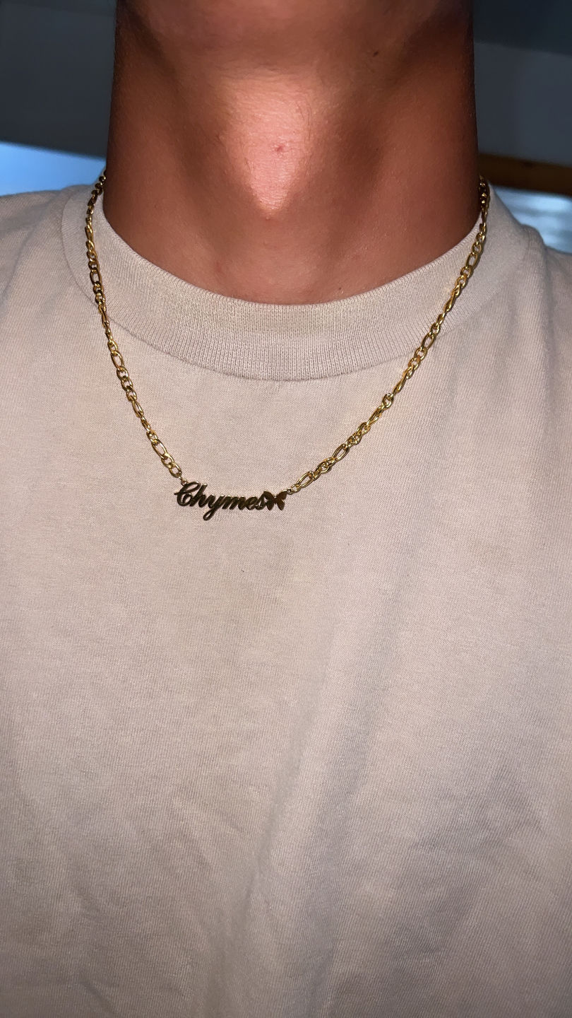 Customer photo review of Butterfly Name Necklace