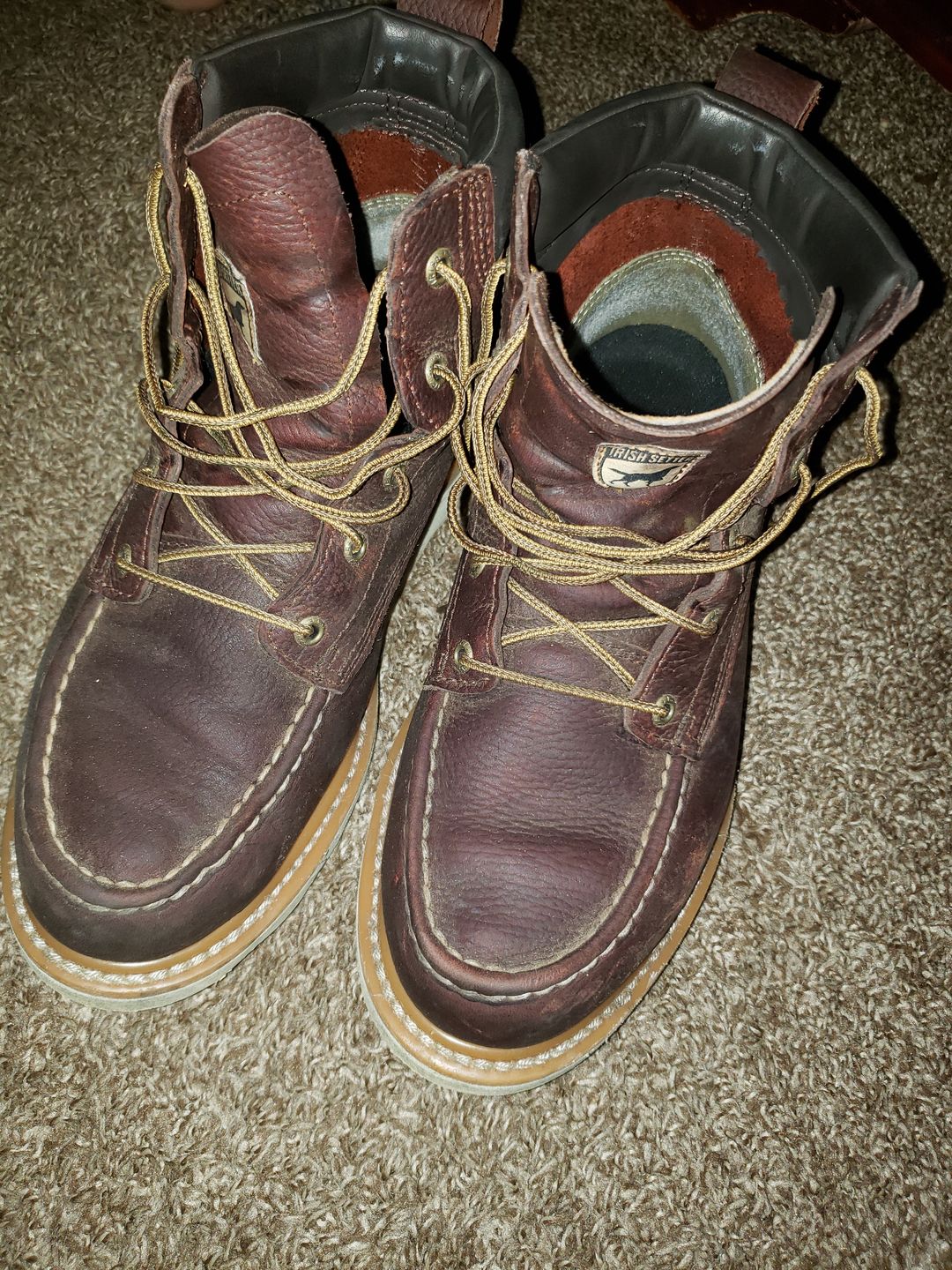 Customer photo review of Irish Setter by Red Wing Men's Ashby Soft Toe 6-inch Lace-Up Boots 83605