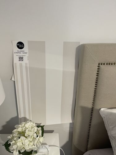 Customer photo review of Classic Stripes Wallpaper | 4 Colour Options