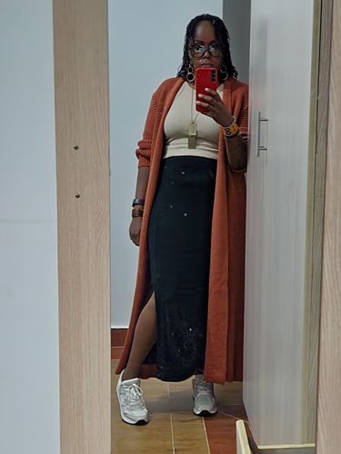 Customer photo review of Mona Cardigan in GINGER