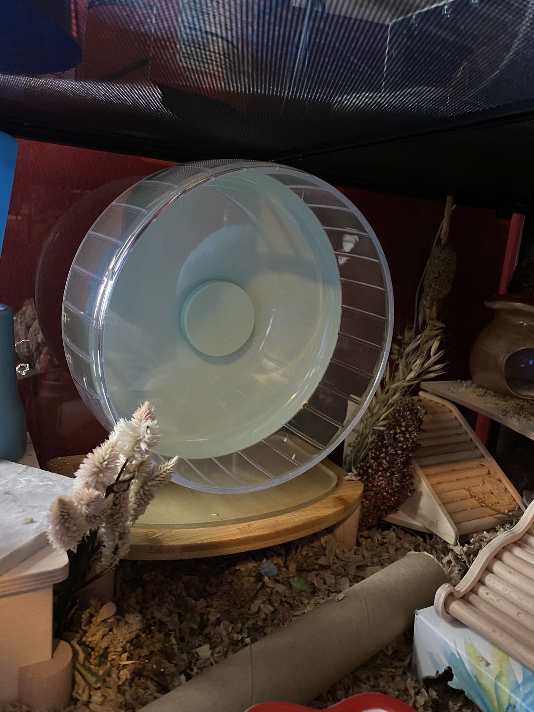 Customer photo review of Niteangel Anti-Slide Hamster Wheel Platform - Fits Super-Silent Hamster Wheel | Acrylic Wheel | Wooden Wheel | Cloud Series Hamster Wheel