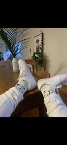 Customer photo review of 11 Pack Mood Socks by Smoods™
