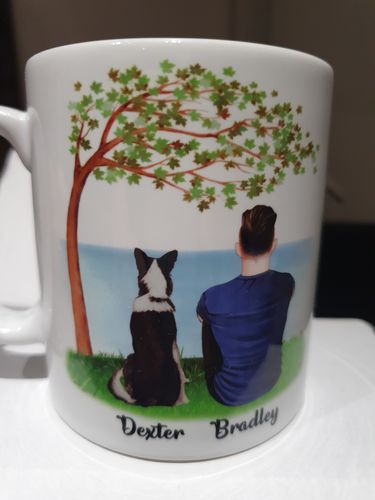Customer photo review of Man & Dogs - Dog Dad Personalised Mug