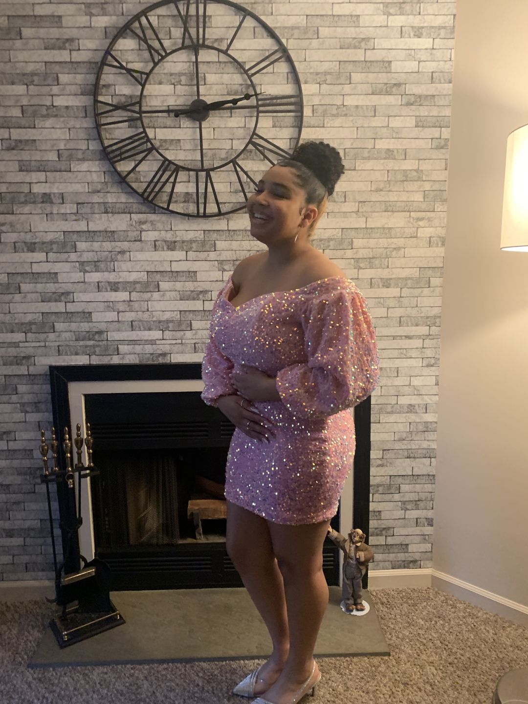 Customer photo review of The Abby Sequin Dress