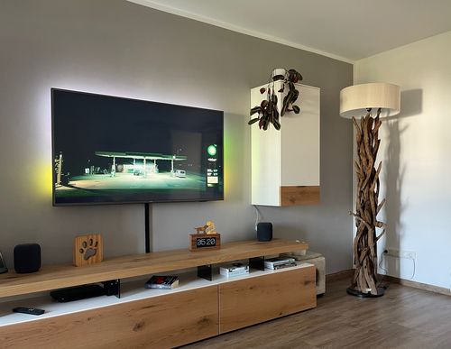 Customer photo review of Stehlampe Teakholz BLUMA  | Höhe 180 cm | inkl. Lampenschirm