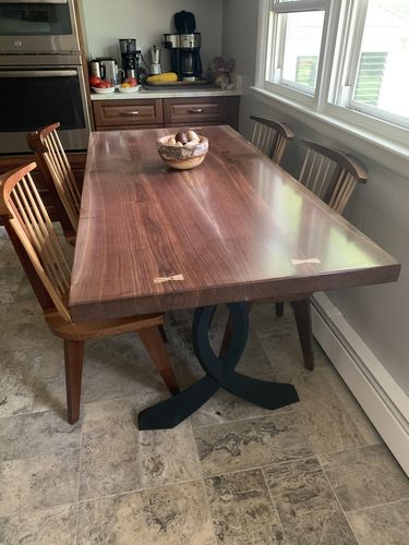 Customer photo review of Metal Table Legs - 418 Curva - 25W, 28H inch - Set of 2 pcs - Flowyline