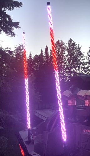 Customer photo review of RGB ULTRA FLOW Whip Lights 4 Ft (Pair)