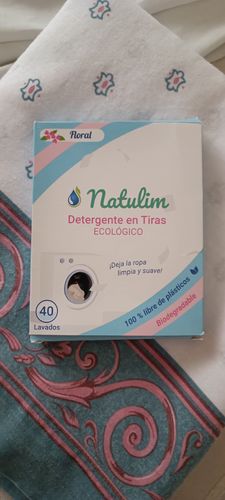 Customer photo review of Eco-Tiras de Detergente 40 lavados Natulim