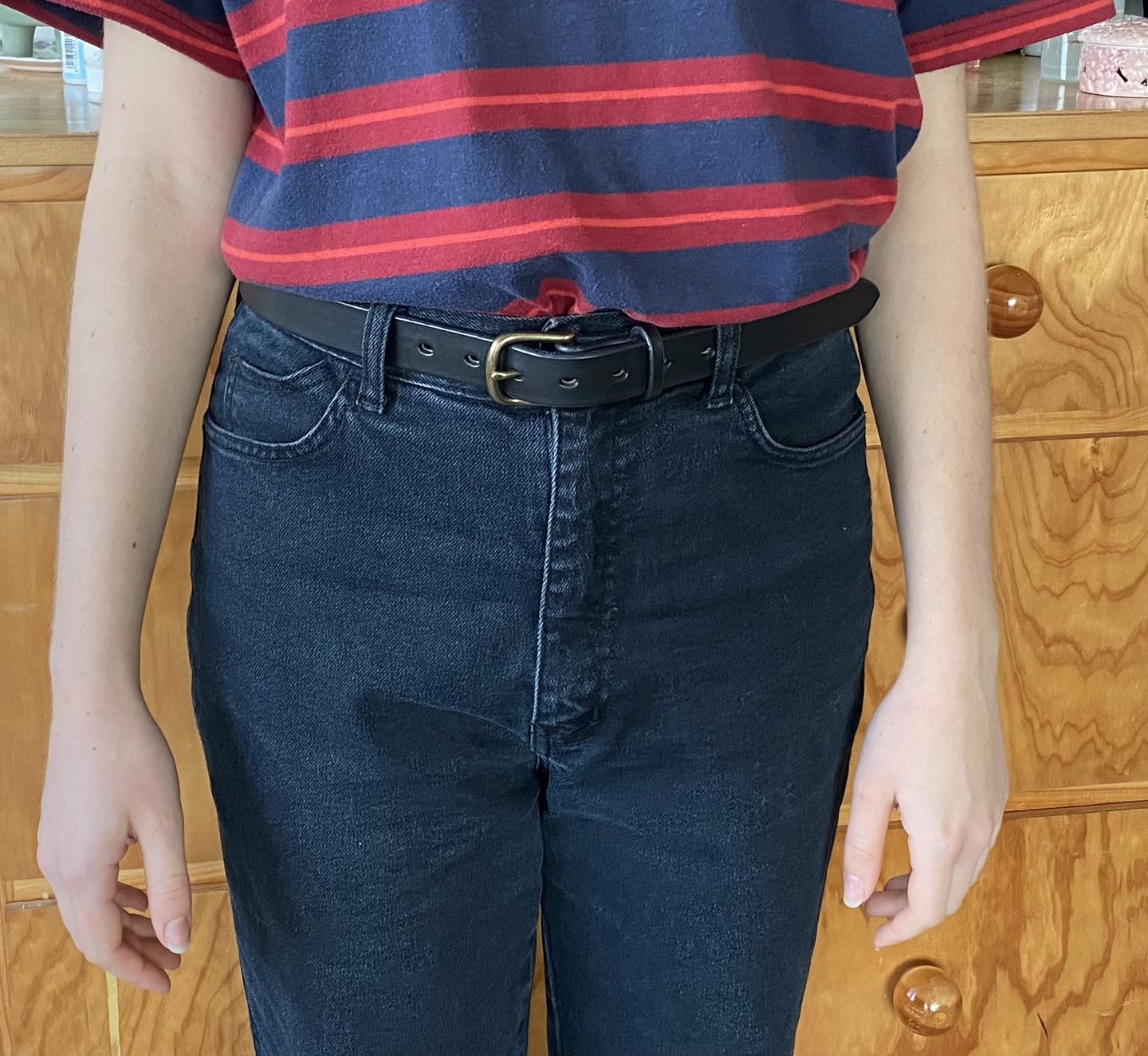 Customer photo review of The Slim Everyday belt