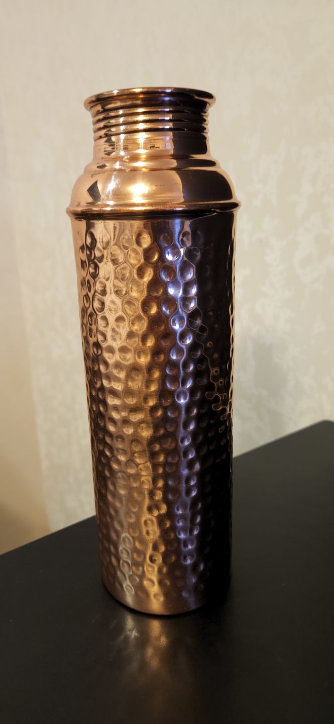 Customer photo review of Copper Water Bottle