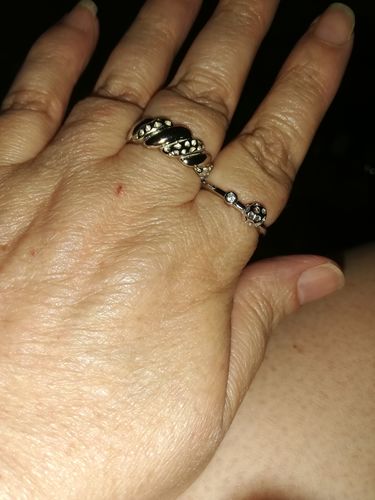 Customer photo review of Lattice Globe Ring with Natural Cambodian Zircon
