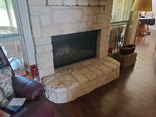 Customer photo review of Rainbow - Prefab Fireplace Glass Doors
