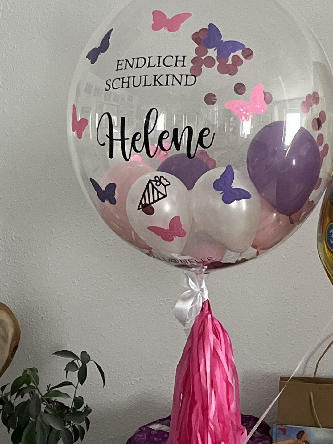 Customer photo review of Schulkind Schmetterlinge Designer Ballon