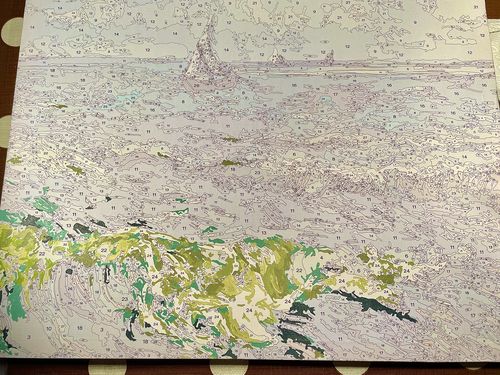 Customer photo review of The Sea at Les Saintes - Vincent Van Gogh - Paint by Numbers