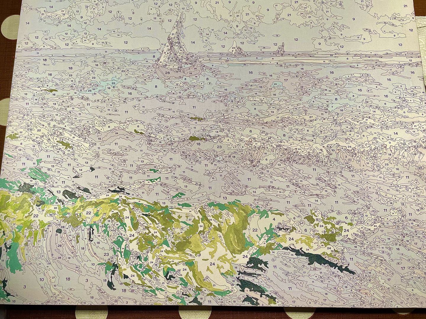 Customer photo review of The Sea at Les Saintes - Vincent Van Gogh - Paint by Numbers