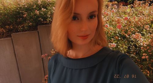 Customer photo review of BLAU VINTAGE KURZARM SWING KLEID