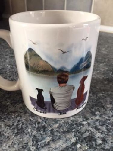 Customer photo review of Man & Dogs - Best Friends Personalised Mug