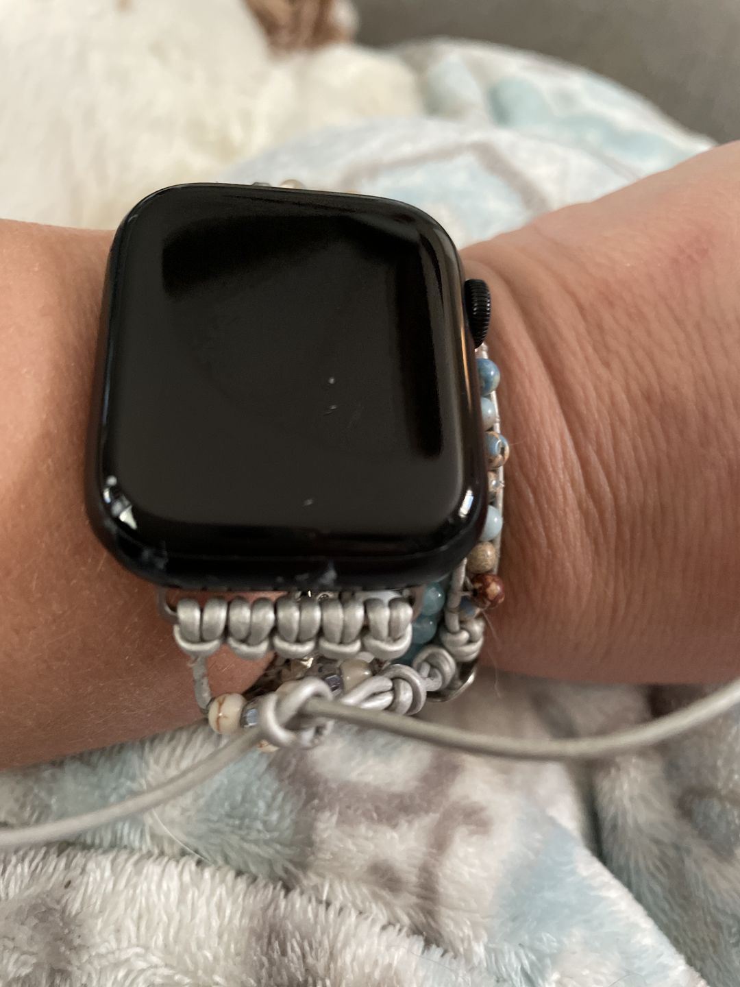 Customer photo review of Healing Topaz Apple Watch Strap