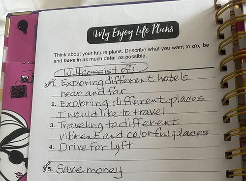 Customer photo review of Success Journal Candy Stripe