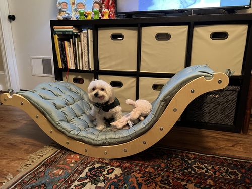 Customer photo review of Jumbo Rocker Pillow - Sage