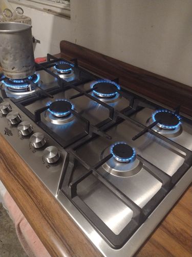 Customer photo review of Parrilla de Gas Empotrable 6 Quemadores Acero Inoxidable