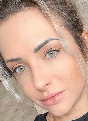 Customer photo review of Starry sky Blue Colored Contact Lenses