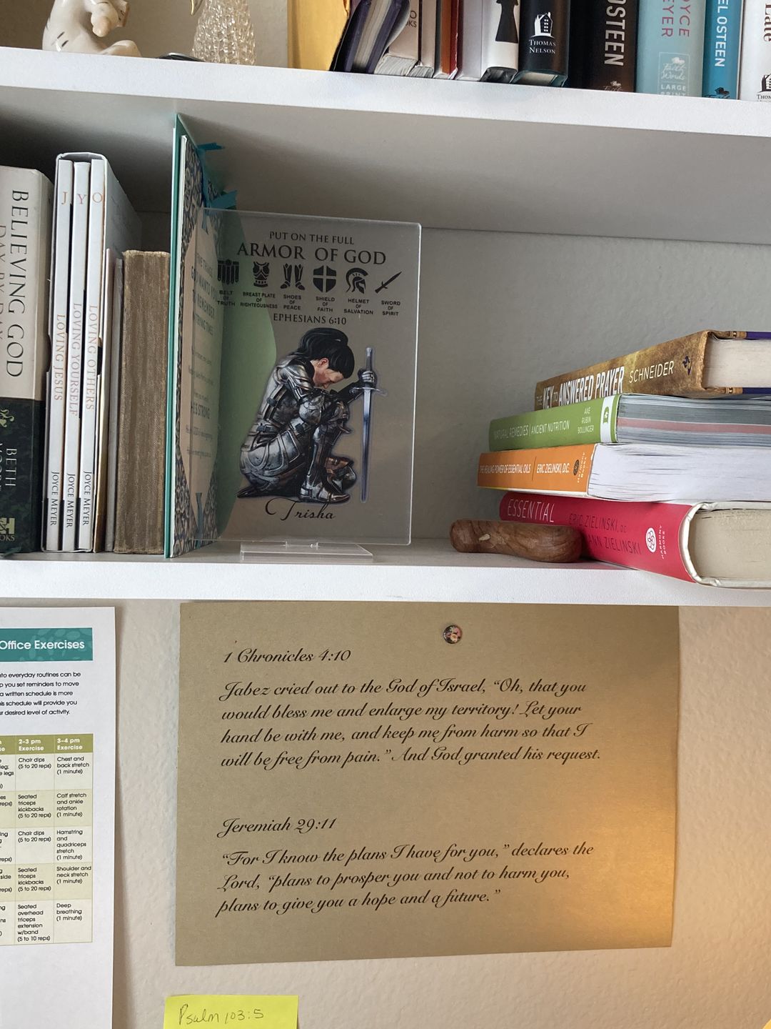 Customer photo review of Personalized Custom Name, Skin Tone And Hairstyles Woman Warrior Of God of God Put On The Full Armor of God Ephesians 6-10 Acrylic Plaque