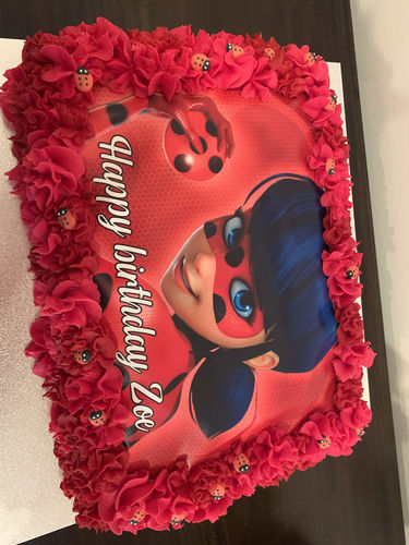 Customer photo review of A4 Rectangle Custom Edible Icing Image