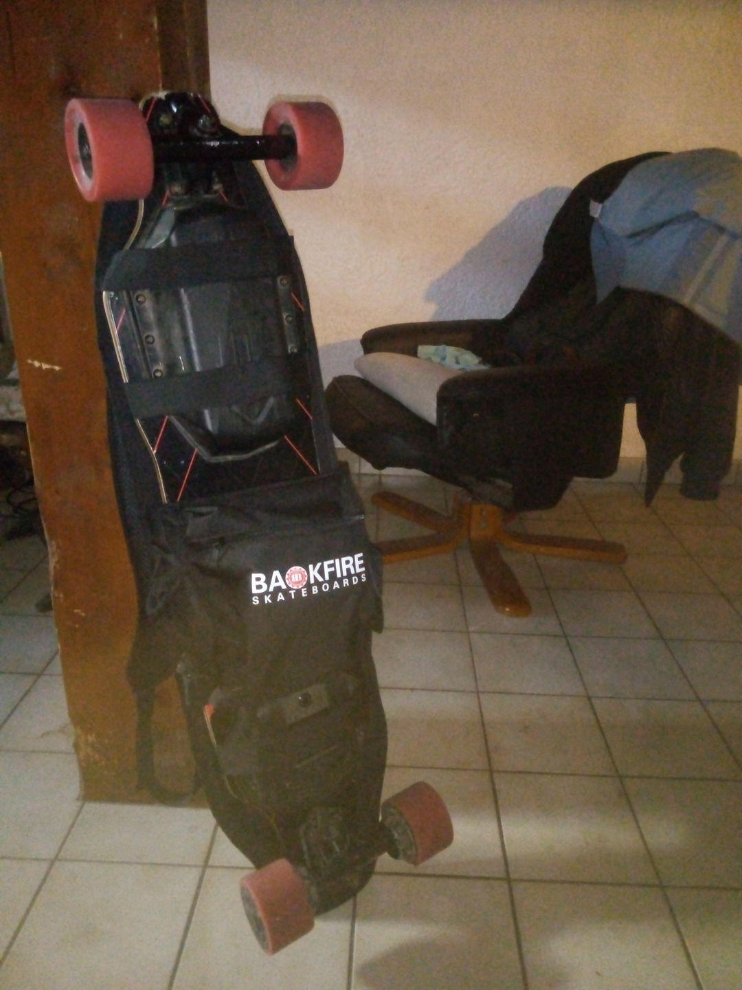 Customer photo review of Skateboard and Longboard Backpack By Backfire