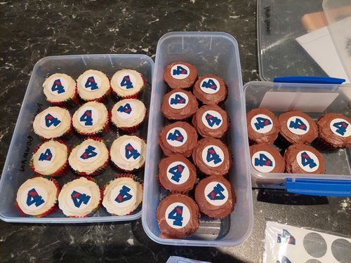 Customer photo review of 30 x 3.8 cm Small Cupcake Custom Edible Icing Images