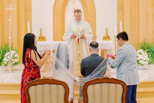 Customer photo review of Minimalist Filipino Unity Veil for Filipino Wedding Ceremony