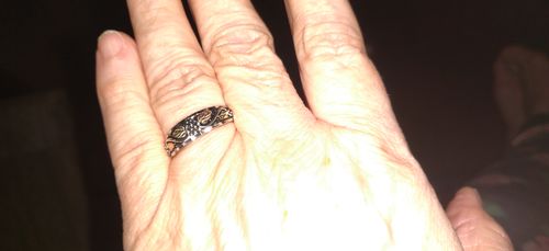 Customer photo review of Sterling Silver Antiqued Black Hills Gold Ring