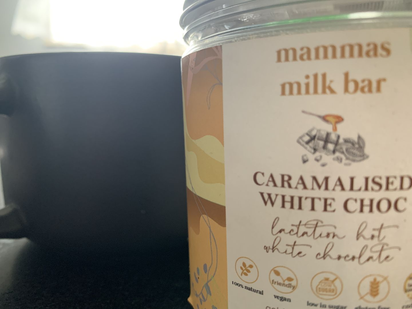 Customer photo review of Lactation Caramelised White Hot Chocolate
