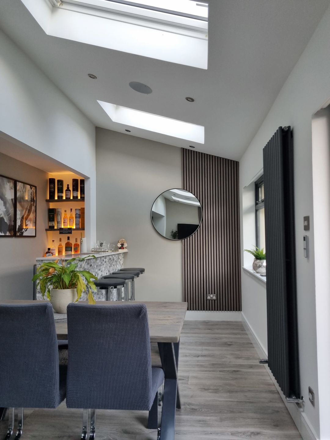 Customer photo review of SlatWall Acoustic Grey Oak