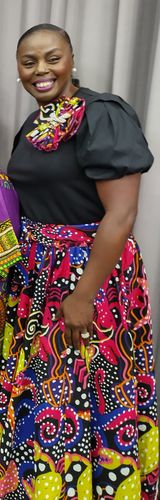 Customer photo review of African Print Maxi Skirt