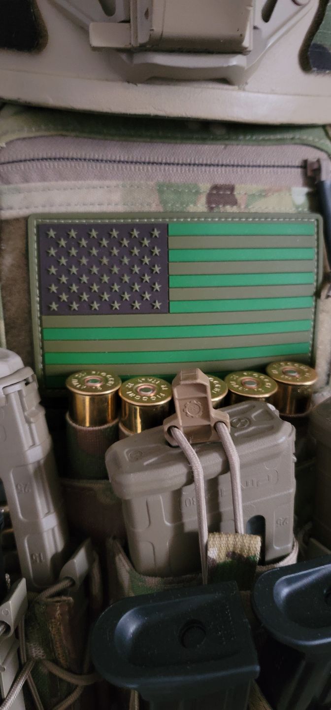 Customer photo review of American Flag PVC Patch XL
