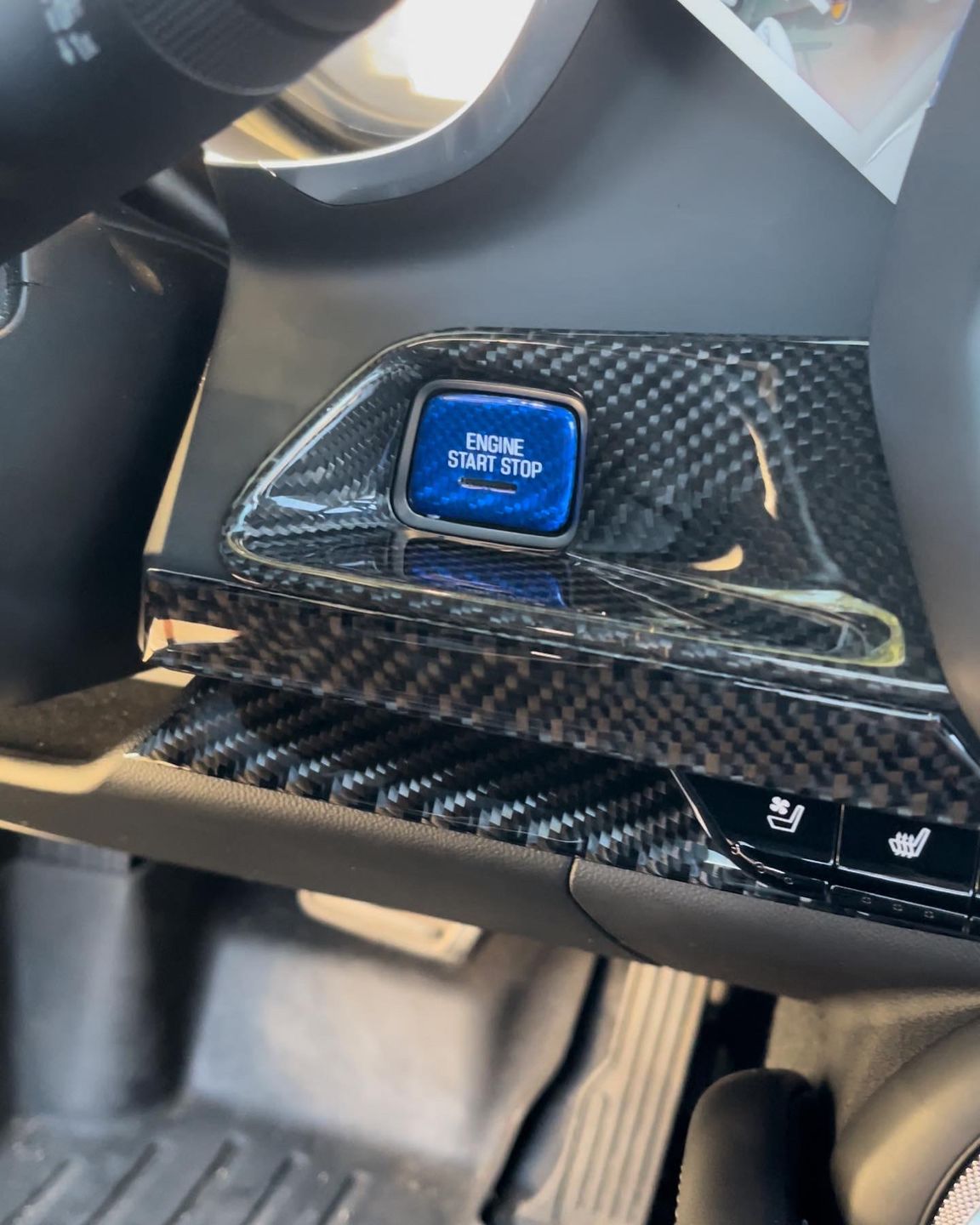 Customer photo review of Start/Stop Button Surround Trim Cover for 2016-2021 6th Gen Chevy Camaro