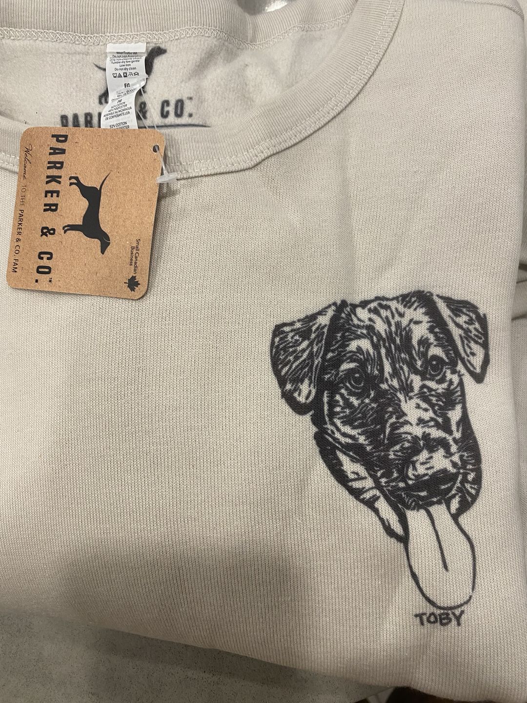 Customer photo review of Custom Pet Ultra Soft Crewneck, Unisex